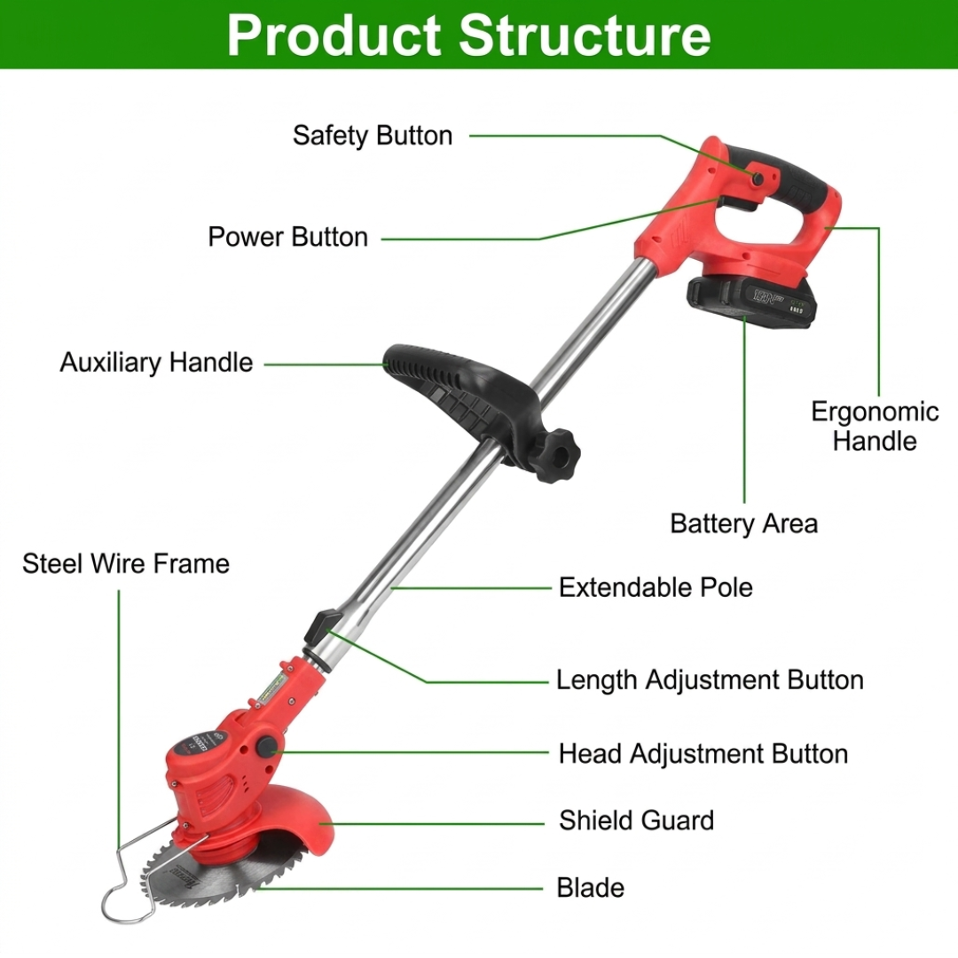 Electric Cordless Grass Trimmer