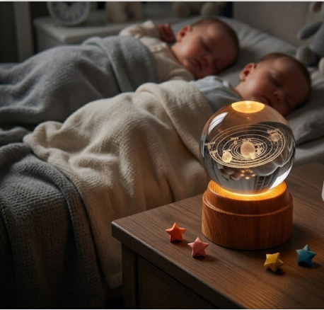 3D Saturn Crystal Ball Night Light